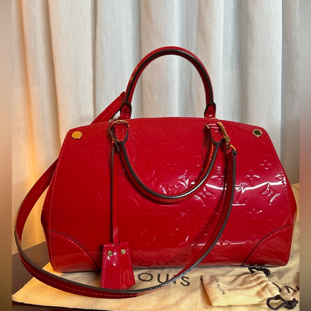 Louis Vuitton Cerise Monogram Vernis Santa Monica Bag